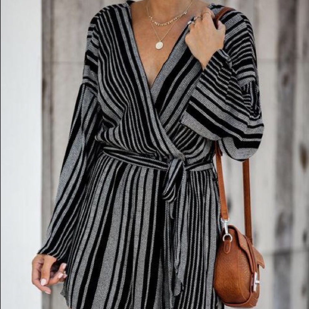 Striped Tie Romper